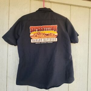 Harley Davidson Dealer Staff Work Shirt Superstition Apache Junction AZ- Large